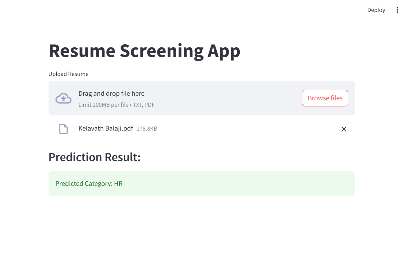 Resume Screening App