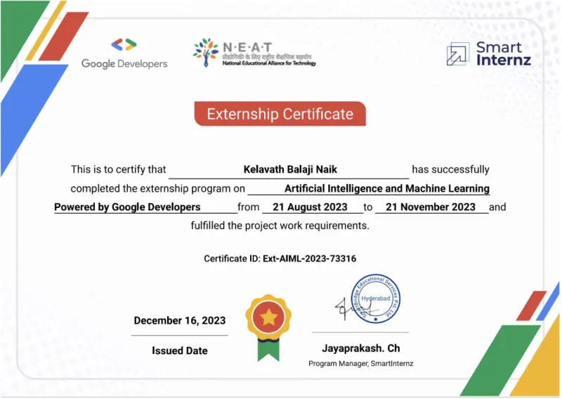 AI/ML Externship